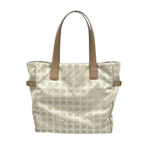 Chanel New Travel Line Tote GM Shoulder Bag Beige
